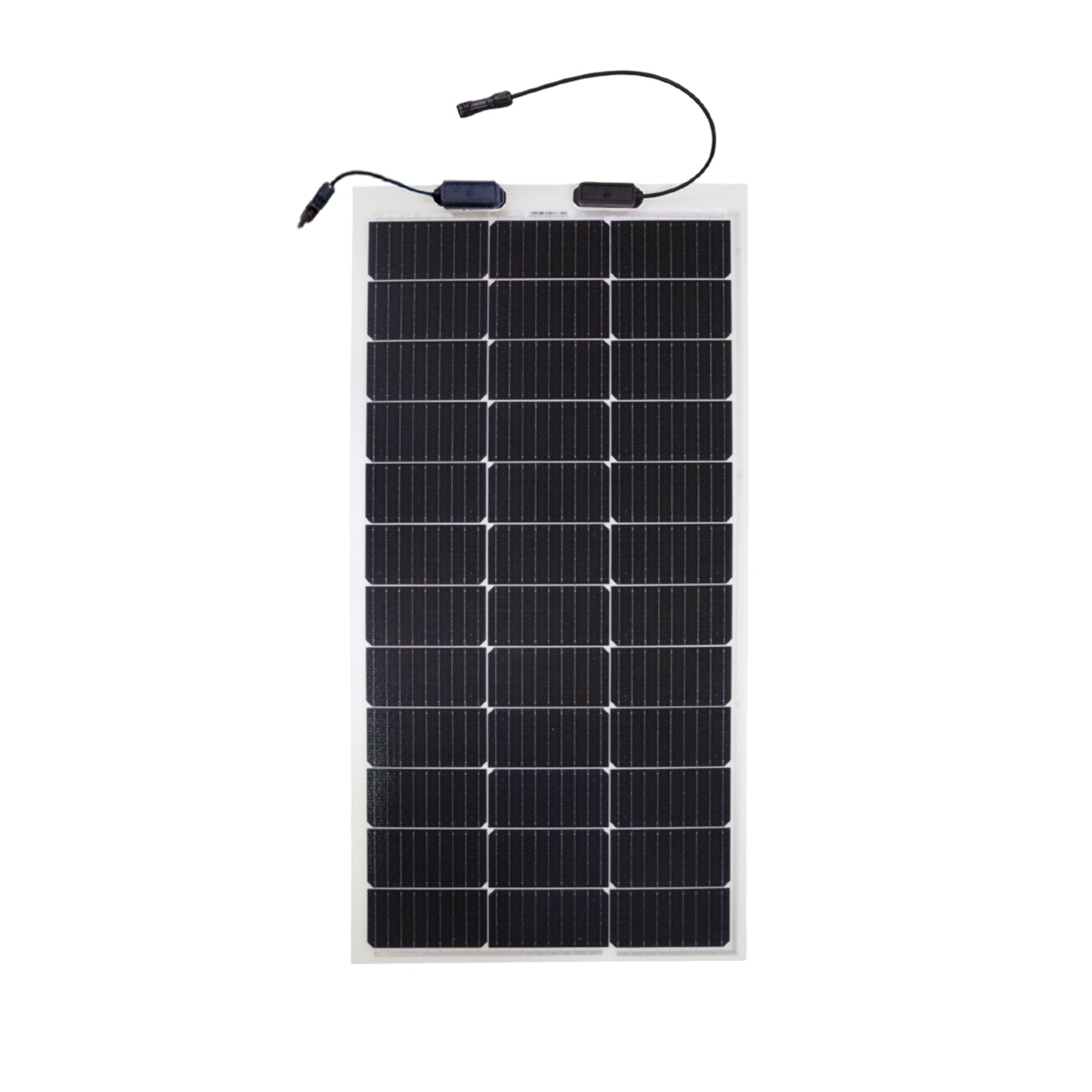 Sunman eArc 100W flexible solar panel with white backsheet and dual junction boxes