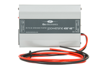 TBS 48V 450W pure sine wave inverter with silver aluminium enclosure and DC power cables