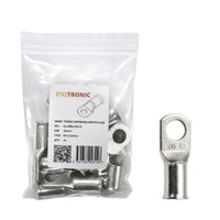 10 pack of tinned copper bellmouth lugs in retail packaging with a single lug displayed beside