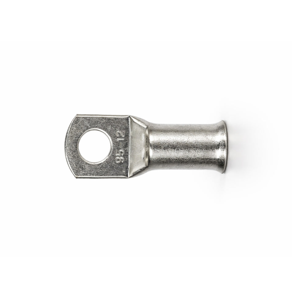 Top-down view of 95mm² M12 copper lug with size identification markings
