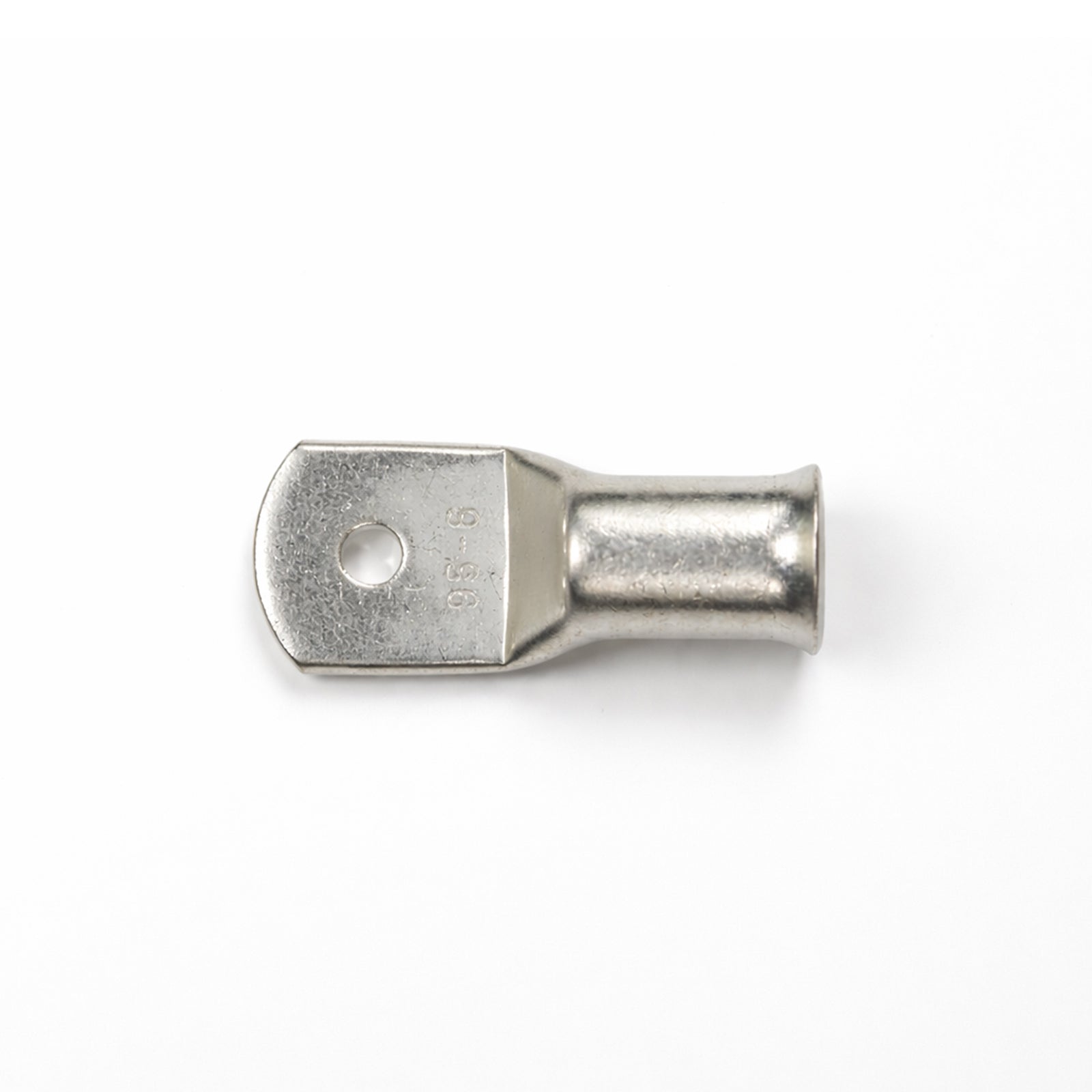 Top-down view of 95mm² M6 copper lug with size identification markings