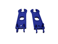 Two blue solar assembly tools standing upright showing the durable plastic profile