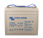 Victron 12V 170Ah AGM Super Cycle battery front view with blue rope handles