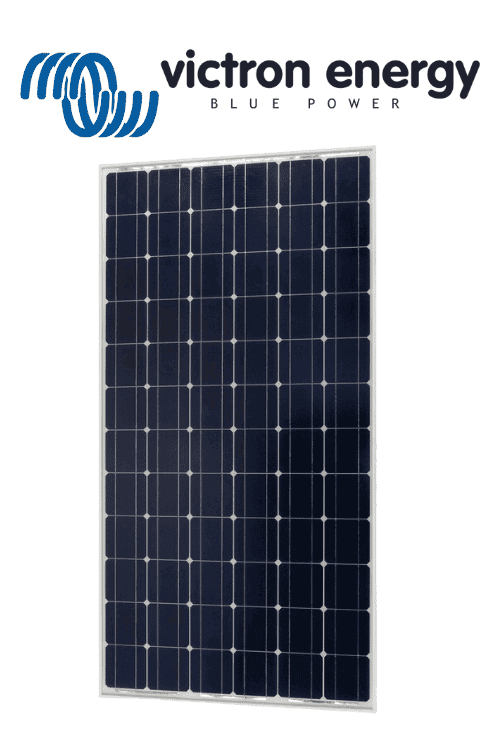 Victron monocrystalline solar panel with dark cells and silver aluminium frame