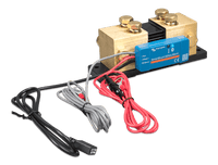 Angled view of the 2000A SmartShunt showing the black mounting base and brass terminal assembly