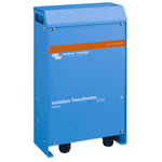 Blue Victron Isolation Transformer 2000W enclosure with front panel branding and bottom cable glands