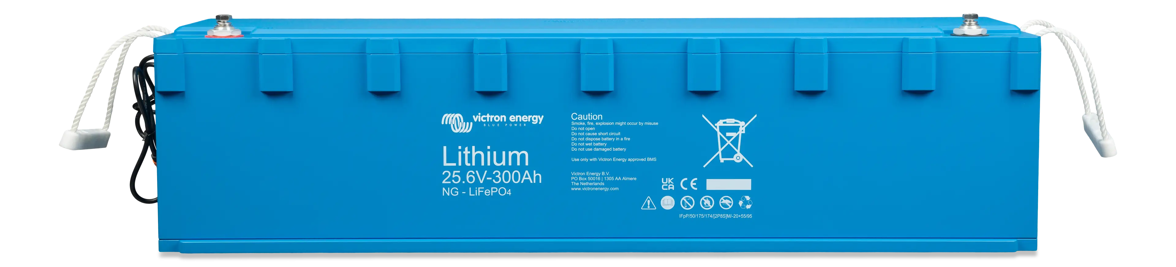 Victron 24V 300Ah Smart NG LiFePO4 battery with rope handles and M8 terminals