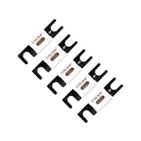 Pack of five 300A 80V DC ANL fuses with white bodies and metal terminals