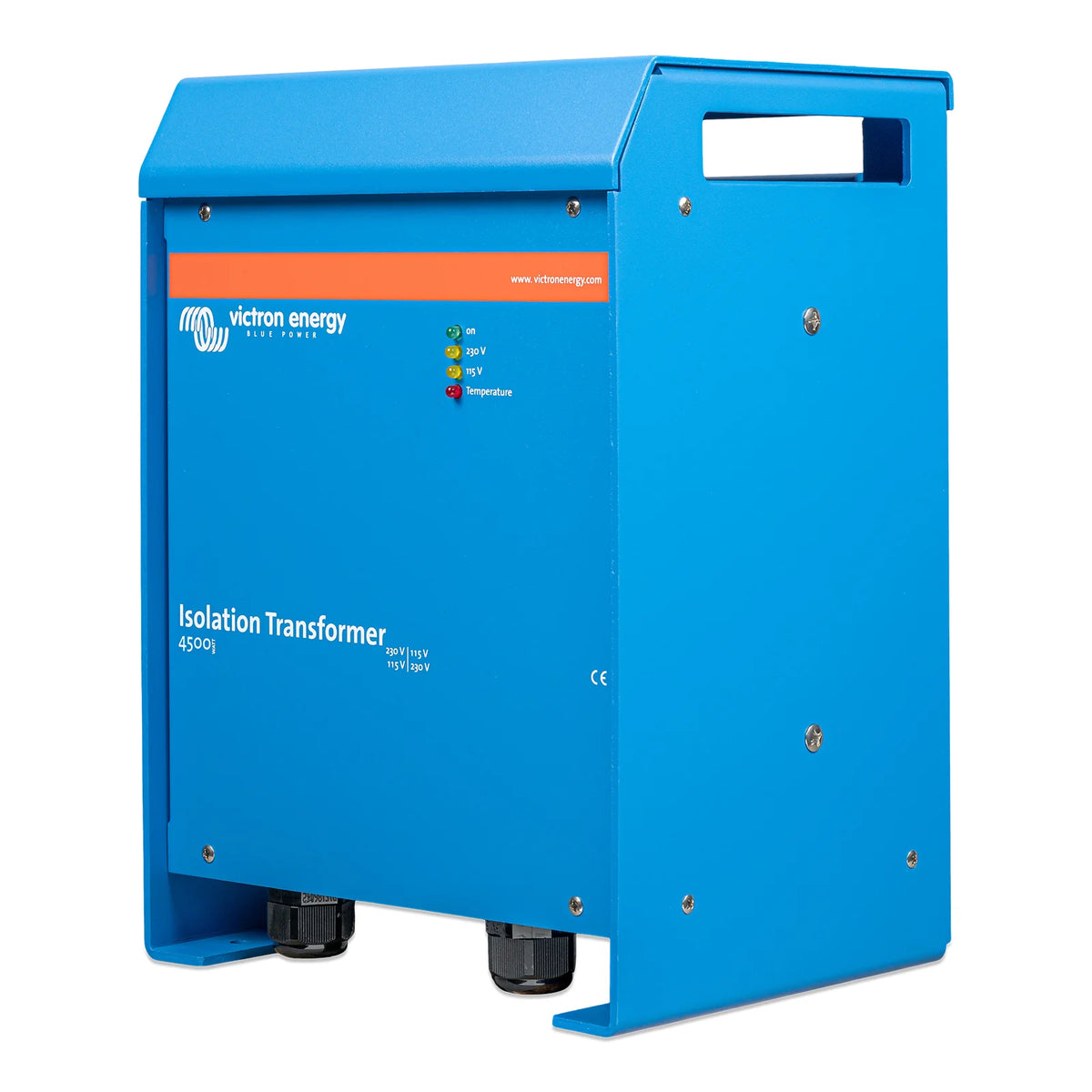 Side perspective of the Victron isolation transformer showing ventilation slots