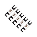 Pack of five 500A 80V ANL fuses with white bodies and metal fork terminals