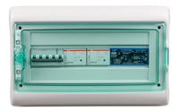 Front view of Victron Energy 63A anti-islanding box with IP65 weather-resistant enclosure