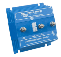 Blue Victron Argodiode battery isolator with aluminium heatsink and threaded M6 terminals