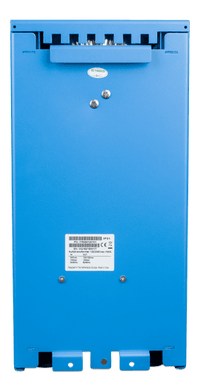 Rear view of 100A autotransformer with technical specification label and mounting slots