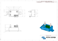 Technical dimension drawing of Battery Protect 65A with measurements in millimetres