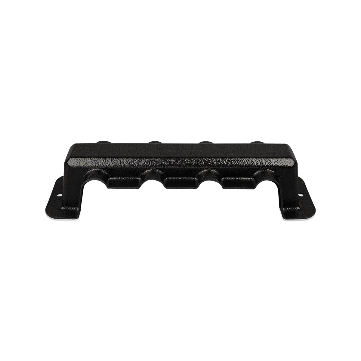 Black ABS protective cover for Victron 600A busbar showing cable entry cutouts