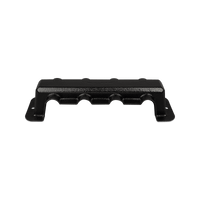 Black ABS protective cover for Victron 600A busbar showing cable entry cutouts