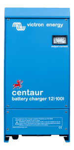Blue Victron Centaur 12V 100A battery charger with analogue ammeter