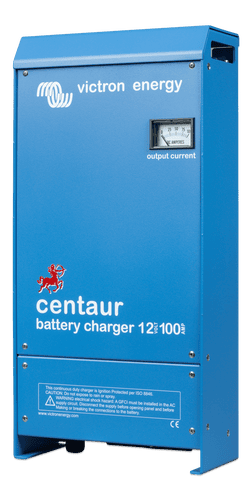 Perspective view of the Victron Centaur 12V 100A battery charger