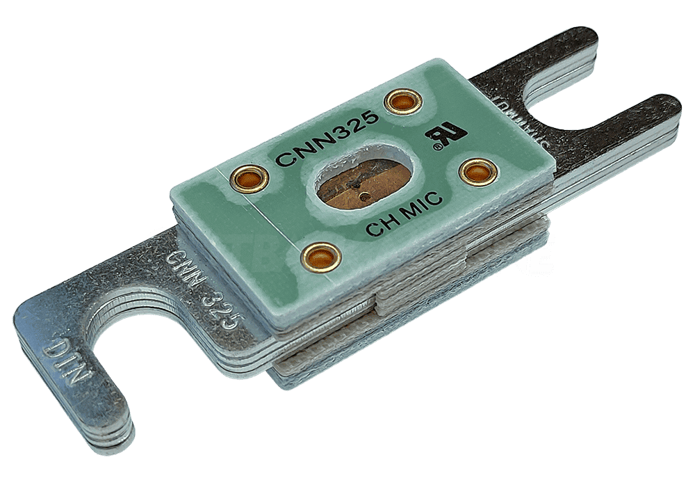 Victron CNN 325A 80V fuse for Lynx Shunt with heavy duty metal terminals and central inspection window