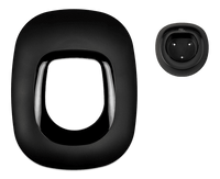 Black replacement front cover and matching socket surround for Victron EV charging station