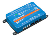 Isometric view showing the compact blue hardware housing and mounting ears of the GlobalLink 520