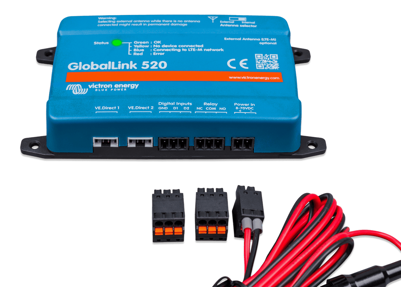 GlobalLink 520 with included terminal blocks and fused power cable