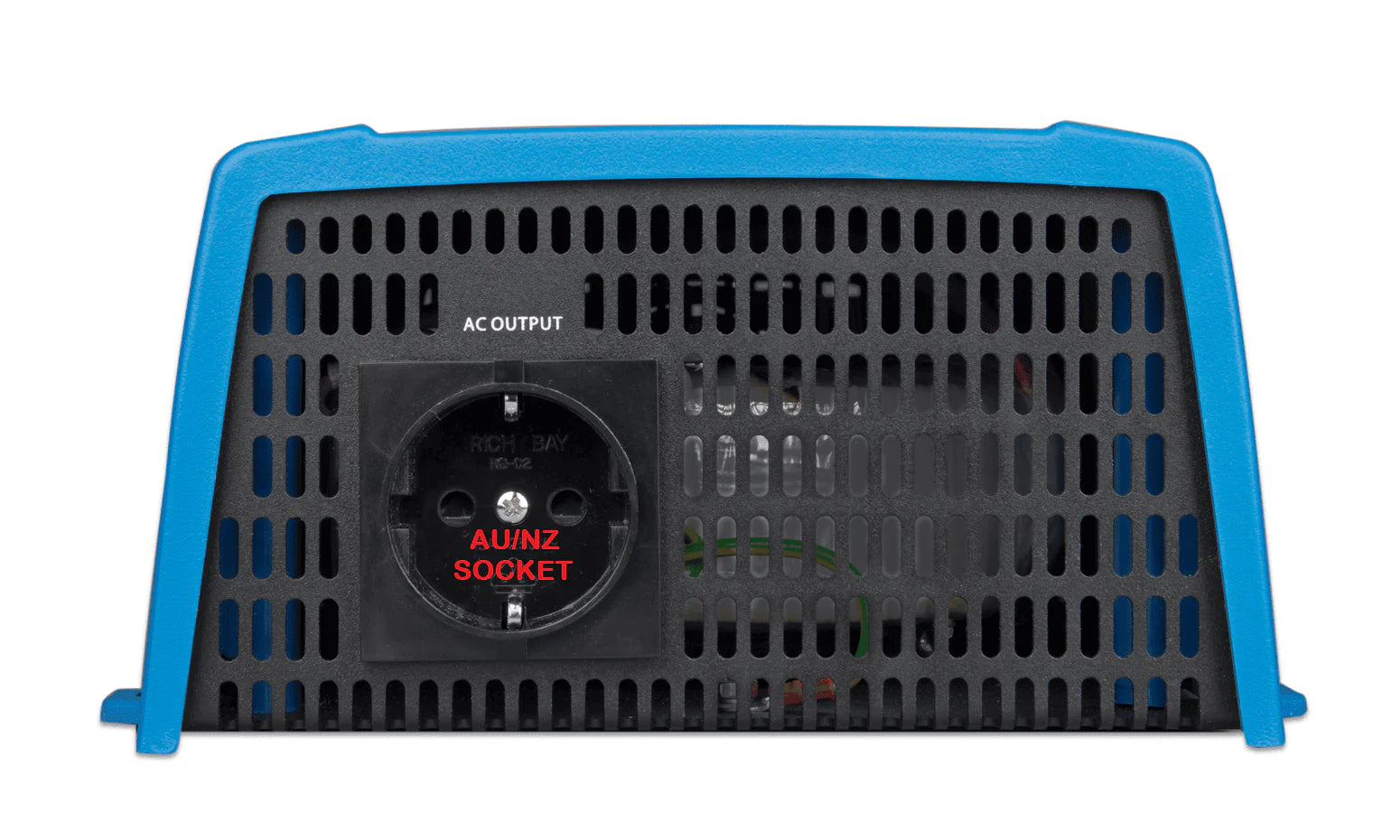 Front view of Victron Phoenix inverter featuring a standard AU/NZ AC power outlet