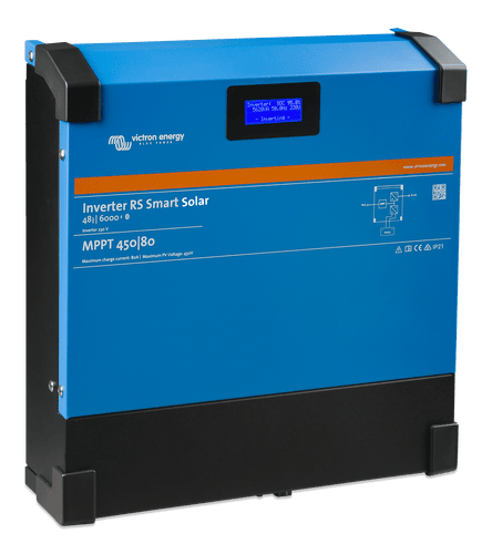 Angled right view of Victron Energy Inverter RS 48/6000 230V off-grid power system