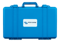 Front view of the blue Victron protective carry case for IP65 chargers