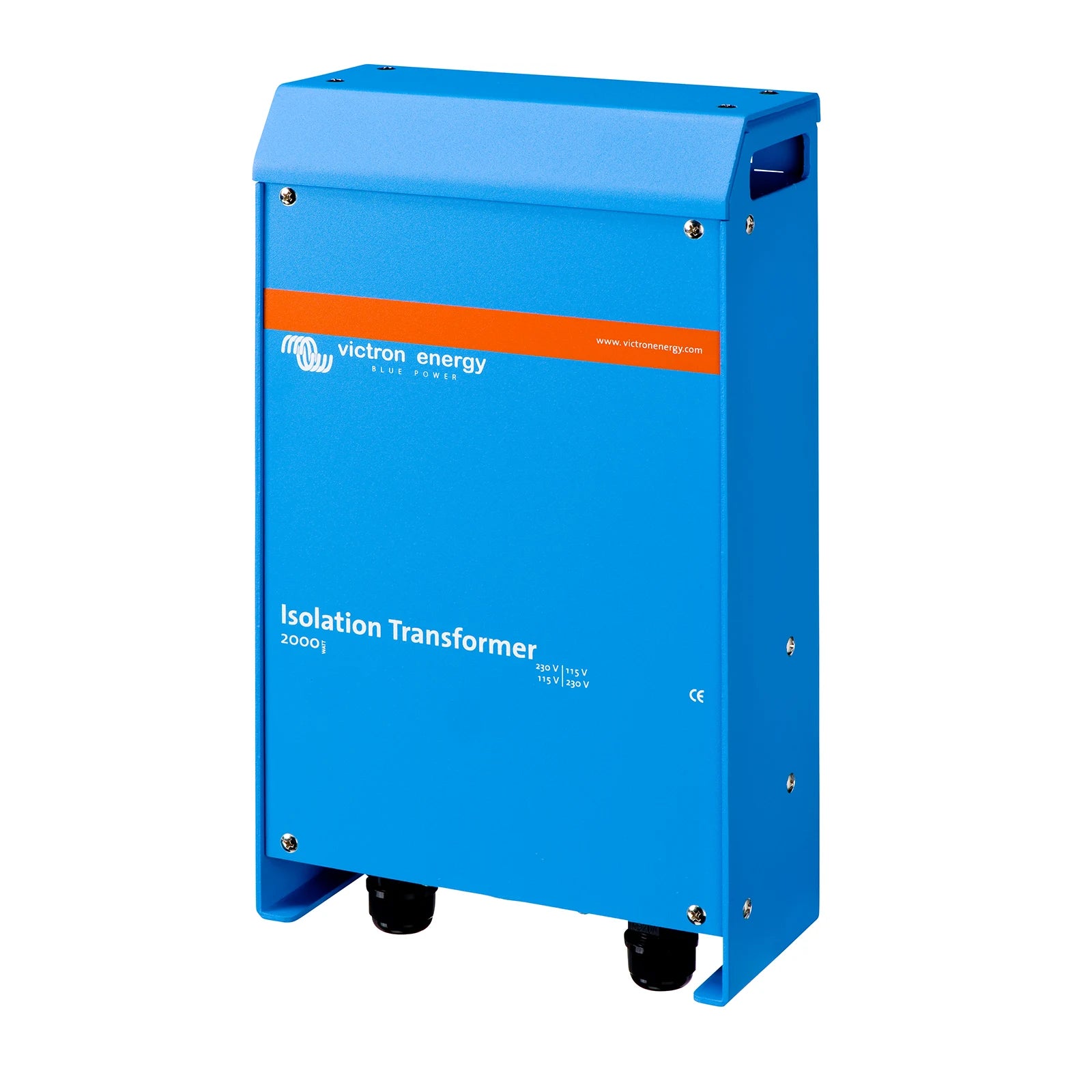Side angled view of the Victron 2000W isolation transformer