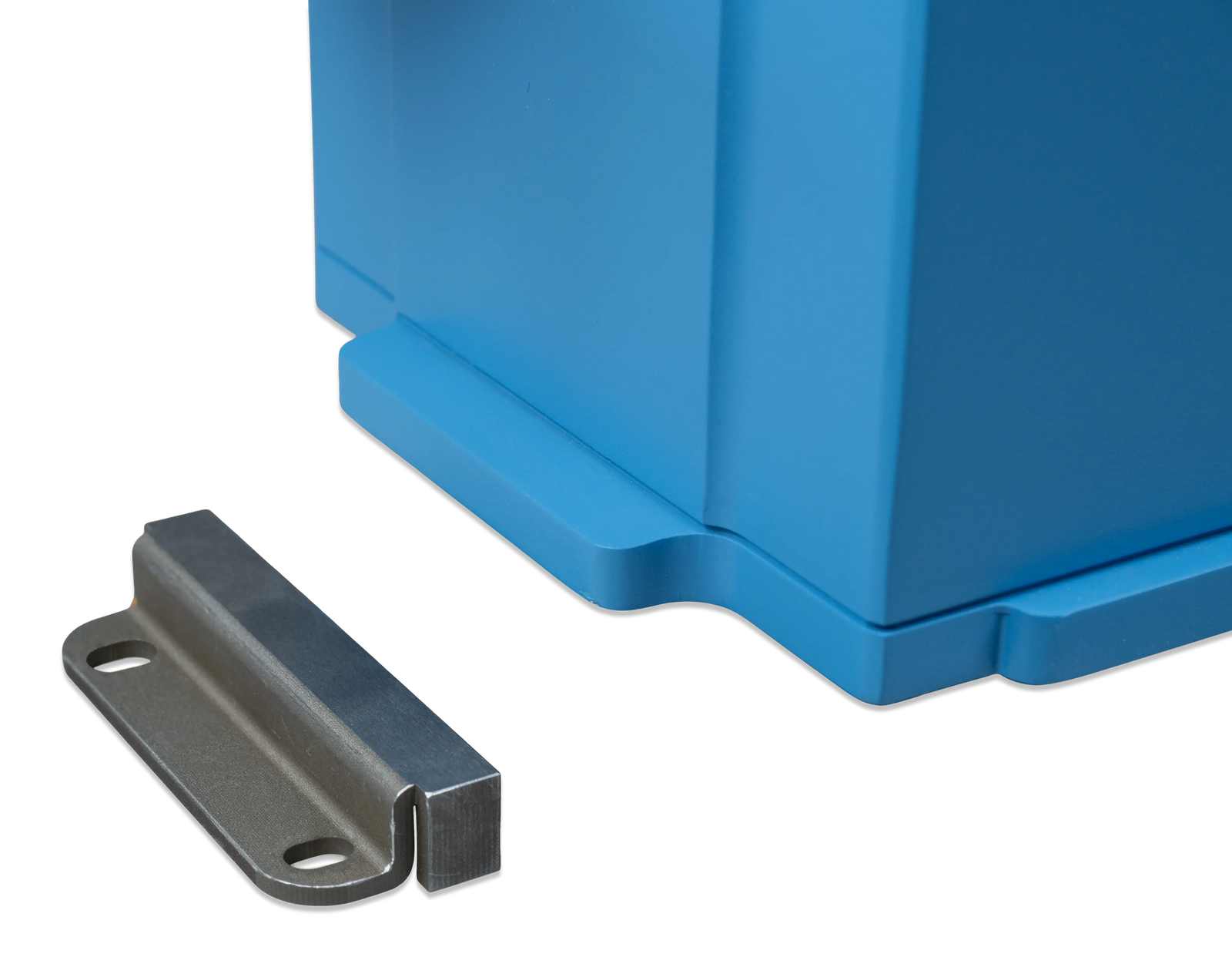 Victron lithium battery mounting bracket and base attachment slot detail