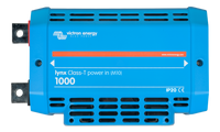 Front view of Victron Lynx Class-T Power In 1000A busbar system in blue enclosure