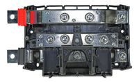 Internal view of Lynx Class-T Power In showing tinned copper busbars and M10 studs