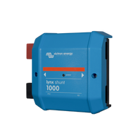 Angled view of the Victron Lynx Shunt M10 showcasing the rugged blue ABS enclosure