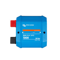Front view of blue Victron Lynx Shunt VE.Can with M10 connections for battery monitoring