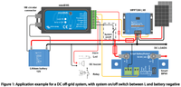Wiring diagram of a miniBMS in a DC off-grid solar system with lithium battery