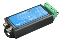 Side perspective of black Victron miniBMS battery management system