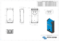 Technical dimensional drawing for MultiPlus 2kVA models in millimetres