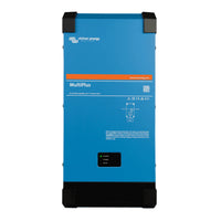 Front view of blue Victron MultiPlus 24V 2000VA inverter charger showing status LEDs