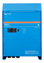 Front view of blue Victron MultiPlus 48/20k inverter charger showing interface panel