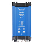Front view of Victron Orion 48/12-60A DC-DC converter showing load ratings and blue aluminium chassis