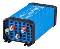 Perspective side view of Victron Orion 12/24-20A DC-DC converter showing cooling fins