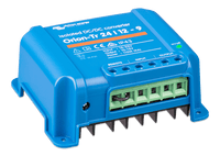 Perspective view of blue Victron Orion-Tr 24/12-9A isolated DC-DC converter