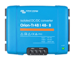 Front view of Victron Orion-Tr 48/48-8 isolated DC-DC converter in blue casing