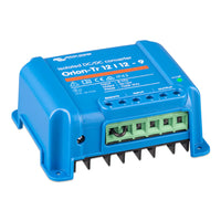 Side perspective of Victron Orion-Tr converter with casing detail and mounting holes