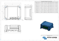 Dimensional drawing of Victron Orion-Tr isolated DC-DC converter in millimetres