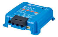 Side perspective of the Victron Orion XS battery charger enclosure and mounting feet
