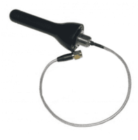 Black outdoor 4G GSM antenna with coaxial cable and gold-plated SMA connector