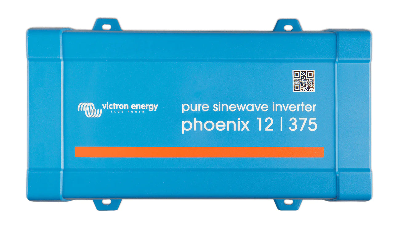 Blue Victron Phoenix 12/375 pure sine wave inverter top view