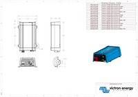 Dimensional technical drawing of the Victron Phoenix 500VA inverter